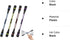 XIANNV 4 Pcs Spinning Cool Pens, Stationery Set for Girls Boys Kids Teens, Black Ink, 0.5 mm