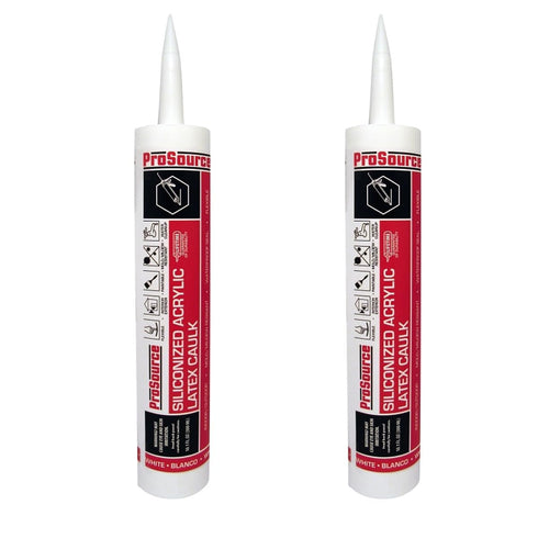 Rocky Mountain Goods White Acrylic Sealant Caulk, 10.1 oz (2 Pack), High Performance for Bath, Window, Door