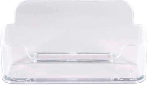 Beauticom Round Style Business Card Holder, Organizer Stand Display for Offices, Receptionist, Salons (Clear, 6 Pieces)
