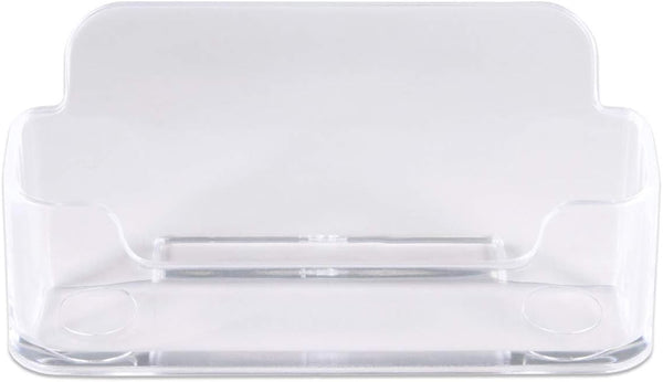 Beauticom Round Style Business Card Holder, Organizer Stand Display for Offices, Receptionist, Salons (Clear, 6 Pieces)