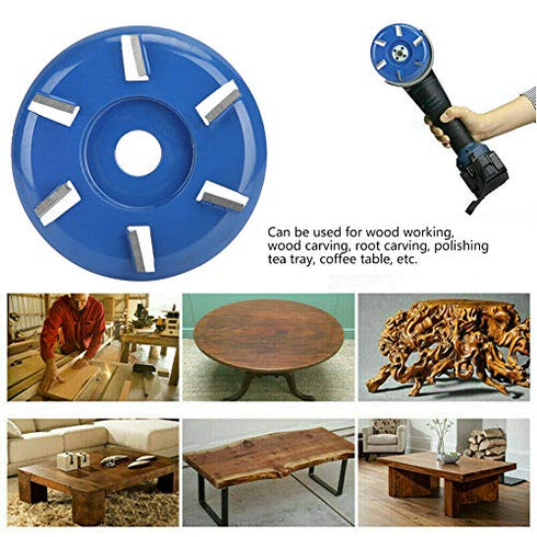 Yosoo123 Wood Cutting Disc, 6-Teeth Steel Milling Cutter for Woodworking Tool