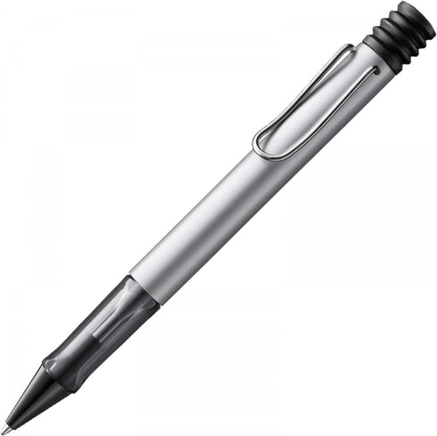 LAMY AL-star 225 Ballpoint Pen - Light Silver Aluminium with Transparent Grip and Chrome-Plated Clip, Large Refill