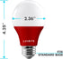 LUXRITE A19 LED Red Light Bulbs, 60W Equivalent, Non-Dimmable, E26 Base, Indoor Outdoor, 3 Pack