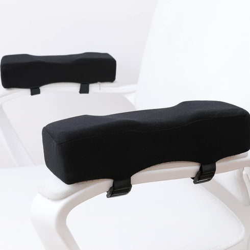 Extra Thick Ergonomic Office & Gaming Chair, 2-Piece Set with Memory Foam Armrest Pads