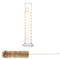 500ml Glass Graduated Cylinder Measuring Bottle with Single Metric Scale and Cleaning Brush