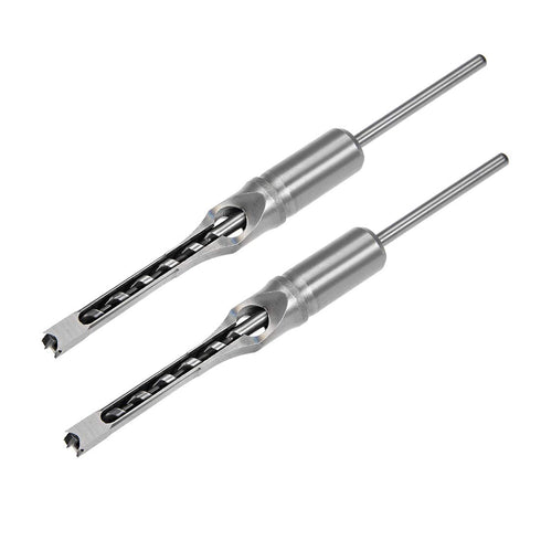 uxcell Square Hole Drill Bit, 5/16" High-Carbon Steel Hollow Chisel, 2 Pcs