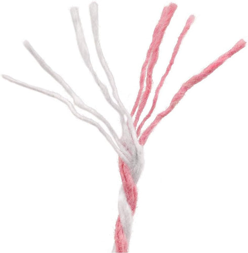jijAcraft Pink and White Twine String, 328 Feet Christmas Bakers Twine, 2MM Heavy Duty Packing String