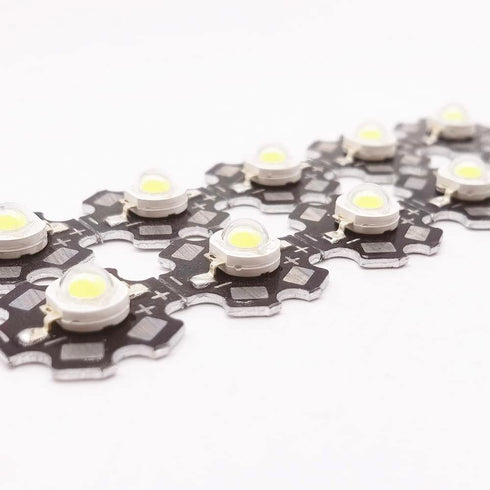 Cleiscry 10 3W 20mm (10pcs 3W 6000K pcs High Power Led Chip SMD COB Light Emitter Components Diode on PCB Base White on