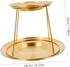 HEALLILY Stainless Steel Seafood Display Tray for Buffet Sashimi Oysters Gold Platter Deep Plates Elegant Food Serving