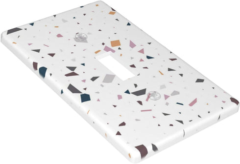 Terrazzo Single Toggle Light Switch Plate, Decorative Electrical Wall Cover Plate