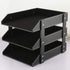 Leather Desk File Organizer, 3-Layer Stackable Tray for Documents, Folders, Stationery, and Other Home Office Sundries