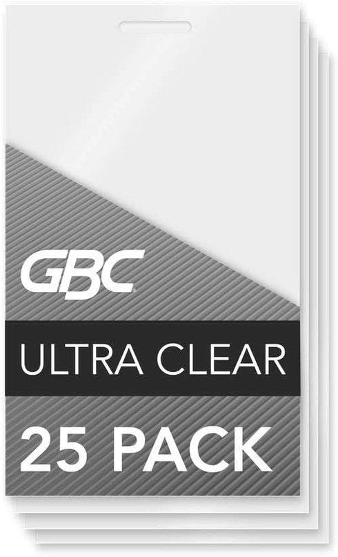 GBC Laminating Sheets, Thermal Laminating Pouches, Luggage Tag Size, 5 Mil, 25 Pack