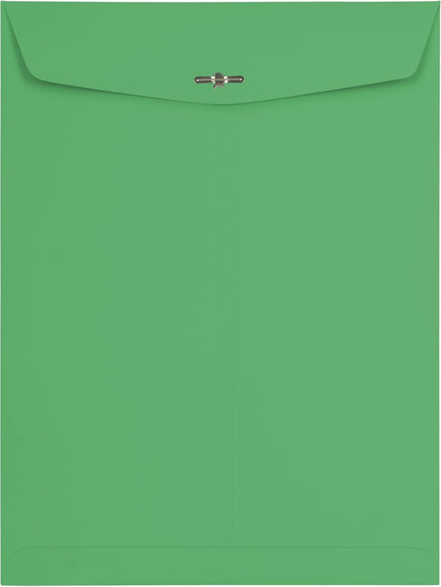 LUXPaper 9 x 12 Open End Envelopes - Clasp - Holiday Green - 80lb. Text - 50 Qty