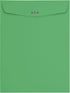 LUXPaper 9 x 12 Open End Envelopes - Clasp - Holiday Green - 80lb. Text - 50 Qty