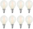 Frosted E12 LED Light Bulbs, 25-Watt Equivalent, Warm White 2700K, 2W G15/G50 Globe LED Bulb, 8 Pack