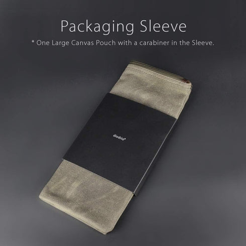 Water Resistant Zipper Document Holder, Fits Manila Folder, Rustic Large Waxed Canvas Pouch with Leather, Olive