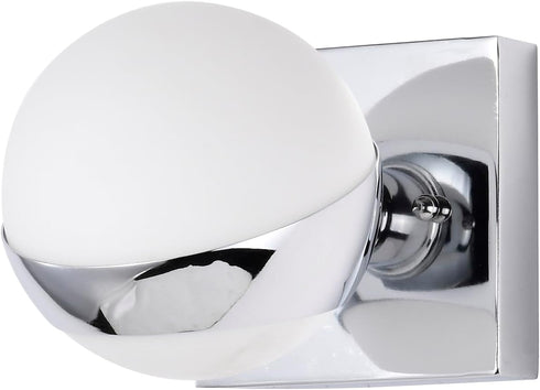 Warehouse of Tiffany 3008/1WB Sani 5 in, 1-Light Indoor Chrome Finish Wall