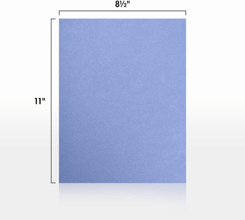 LUXPaper 8.5” x 11” Vista Metallic Paper for Crafts and Printing, 50 Pack (Blue)