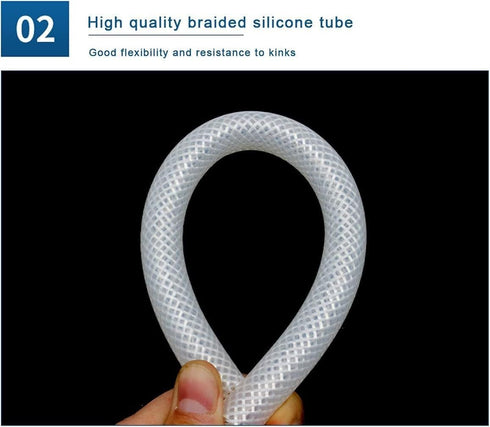 URZM 3.3Ft 1Mfor Winemaking(6 10mm*1m) Silicone Rubber Tubing, Air Hose Pipe Transparent / Home Brewing *