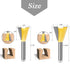 Mesee 6 Pieces Dovetail Router Bits Set, 1/4 Inch Shank Half-Blind & Through Joint Woodworking Tools