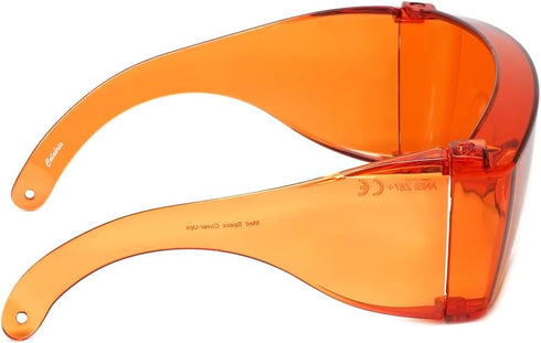 Calabria Fitover Dental Safety Glasses for Teeth Whitening, LED Light Eye Shield Goggles in Blue/Red