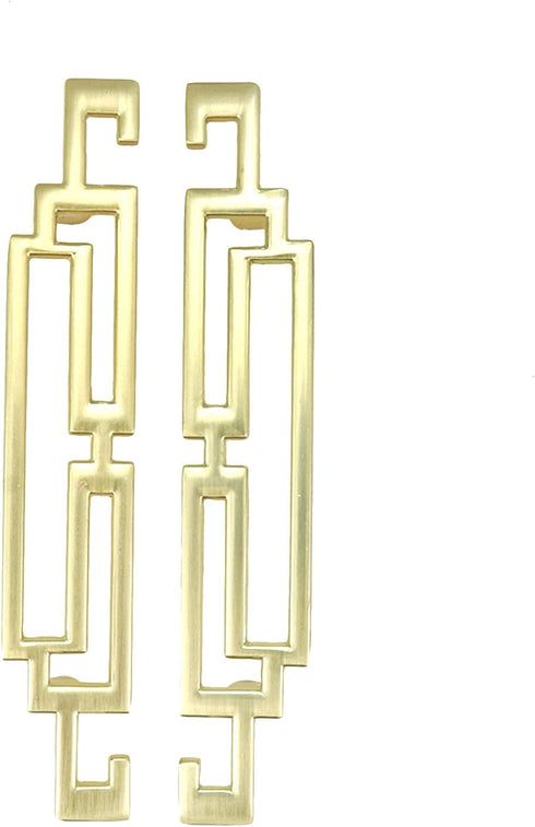 Semetall 5.6" Drawer Pulls - Modern Gold Cabinet Handles for Furniture, Pack of 2 with Screws, 3.8" Hole Distance