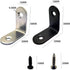 ZHome 303016MM 4Sets Metal L Shape Corner Brace Wall Shelves Hanging Bracket Joint Right Angle Bracket Fastener