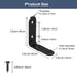 6 65x65mm 90 Pcs Black L Bracket Corner Braces Stainless Steel Heavy Duty Shelf Bracket for Wood, Shelves, Degree