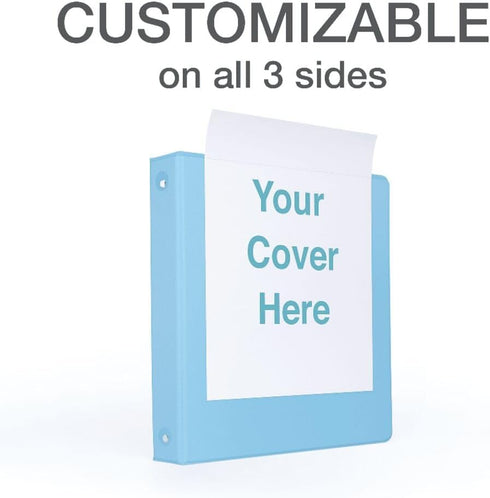 Oxford Cardinal 3 Ring Binders, 1.5 Inch Round Rings, Holds 350 Sheets, ClearVue Presentation View, 4 Pack