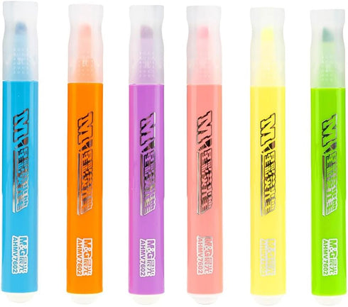 M&G 6 Pcs Cute Highlighters - Multicolor No Bleed Quick Dry Chisel Tip for School, Office, Bible, Notes