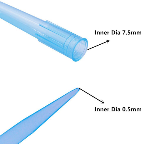 Eowpower 500 Pieces Clear Blue 1000UL 1ml Laboratory Lab Plastic Liquid Pipette Pipettor Tips