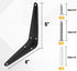 verkelly 10 4 5 Inch Pcs Shelf Brackets, x Black Heavy Duty Metal Wall Corner Angle Shelving for Wall Hanging Shelves
