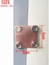 Magnetic Backing Copper Welding Spoon Magnetic Copper Butt-Weld Backer Set Flat Copper Panels Hands-Replaceable Magnet Design, can be reused (2"x2")