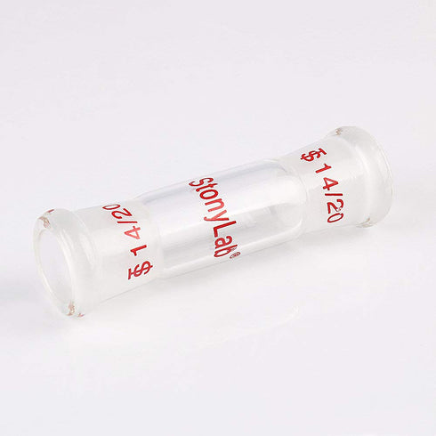 stonylab Glass Straight Connecting Adapter, Borosilicate Glass 30mm for 14/20 Ground Outer Standard Taper Joints