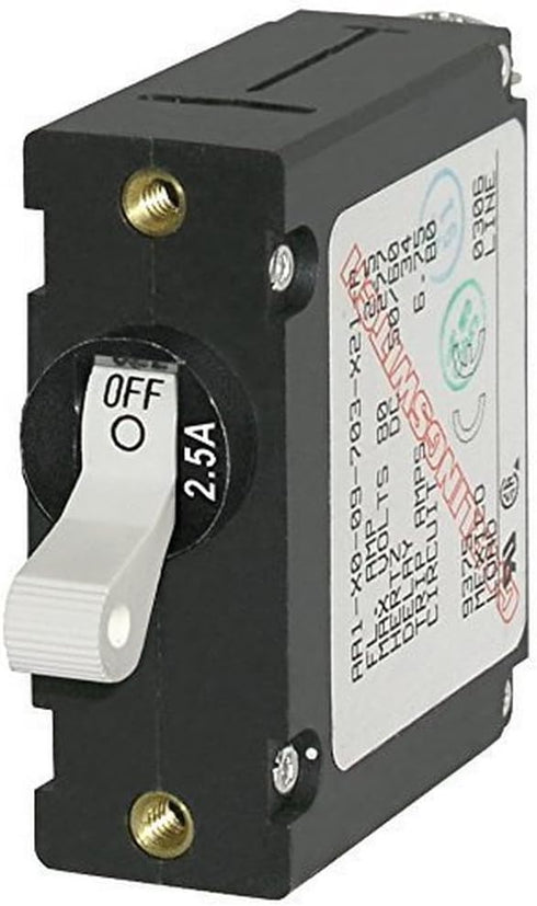 Blue Sea Systems 7197 A-Series Toggle Circuit Breaker - Single Pole, Beige Color