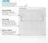 LUXPaper A7 Invitation Envelopes for 5 x 7 Cards in 80 lb. Gray, Printable with Peel and Press Seal, 50 Pack