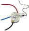 Rooyar Upgraded Semi-clear Pull Chain Switchs with 15cm Cable Simple Installs for 3-Wire