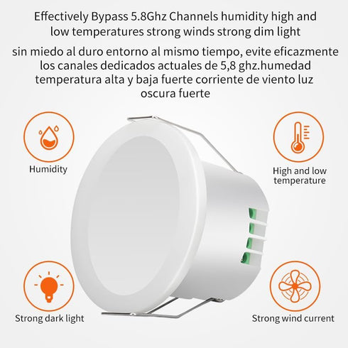 Sonew mmWave 24GHz Wired Motion Sensor, Millimeter Sensor, Human Sensor, Adjustable Smart Motion Detection, Ceiling