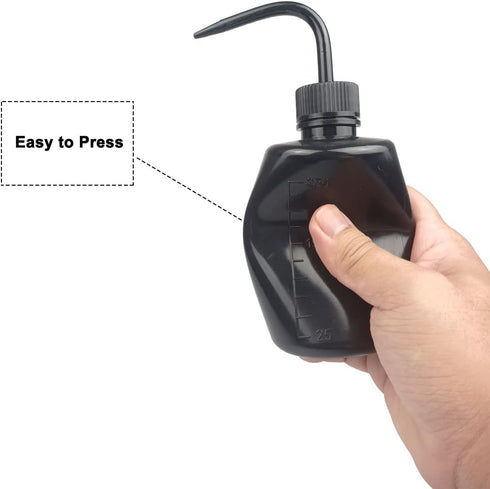 2Pcs 250ml Plastic Safety Wash Bottle, Narrow Mouth Squeeze Bottles for Tattoo Wash, Chemistry, Lab & Gardening