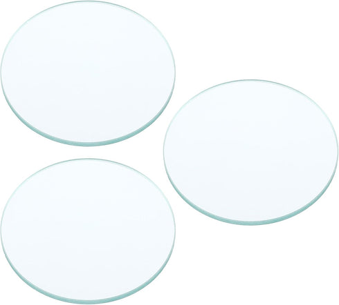 YOKIVE 3 Pcs Flat Convex Lens, Clear Glass Optical Lenses for Telescope, Great for Photography, Optical Instruments