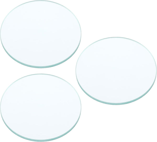 YOKIVE 3 Pcs Flat Convex Lens, Clear Glass Optical Lenses for Telescope, Great for Photography, Optical Instruments
