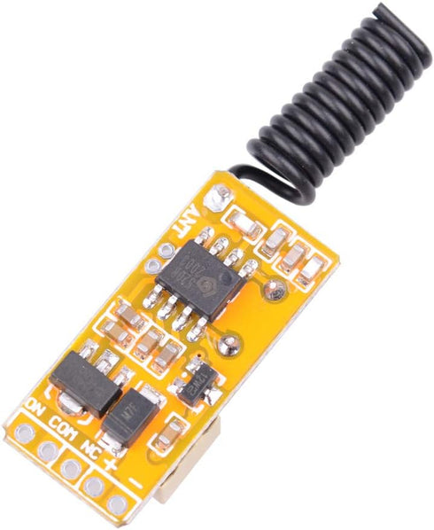 ZABLL 3.7V 12V 5V 433Mhz DC - Mini Size Relay Remote Control Switch, Wireless RF Momentary Switch with Delay Function
