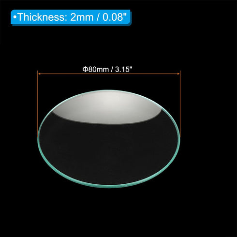 PATIKIL 80mm Diameter Watch Glass, 15 Pack Beaker Cover Smooth Edges Chamfered Arc for Laboratory, Transparent