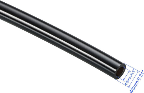 Pneumatic Tubing, Polyurethane Air Compressor Hose Pipe, 8mm OD 5mm ID, 16.4Ft, Black