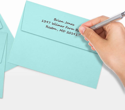 LUXPAPER A7 Invitation Envelopes, 50 Pack, Seafoam, for 5 x 7 Cards, with Peel and Press Seal