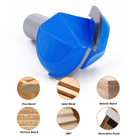 2" 1/2 Inch 2-Flute ASNOMY Cutting Diameter Core Box Router Bit, Shank Round Nose Cove Box Router Bits - Solid Carbide