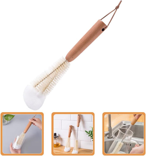 Bottle Brush Cleaner, Short Handle Bottle Cleaning Brush for Water Bottles, Coffee Mugs, Tea Pots