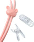 VASANA 3 Pcs Silicone Dental Bib Clips with Neck Chain,Colorful Napkin Holders for Adults, Seniors & Child Use (Random