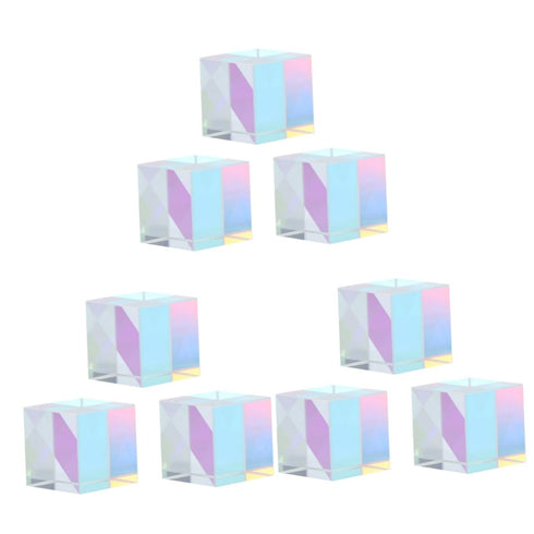 3sets Prism Cube Glass Cube for Light Refraction Experiment School Science Kit