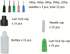 15 Packs 10ml Luer Lock Bottles Glue Henna Jagua Dispensing Bottles with Luer Lock Caps, Blunt Needles and Needle Caps (Translucent) by Generic